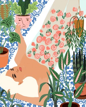 Moroccan Bath With Plants